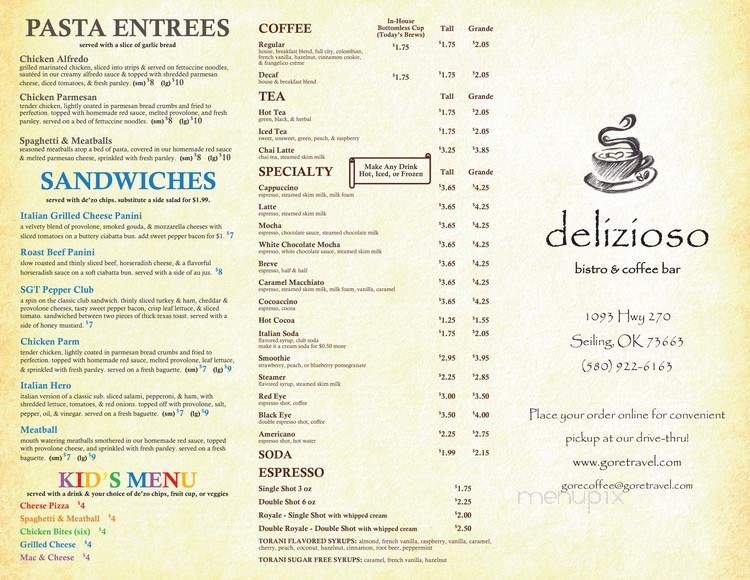 Delizioso Bistro & Coffee Bar - Seiling, OK