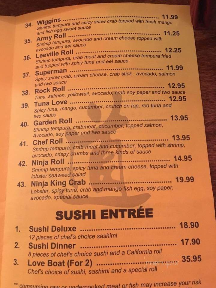Ninja Sushi Steakhouse - Pratt, KS