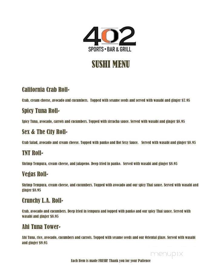 402 Sports Bar & Grill - Beatrice, NE