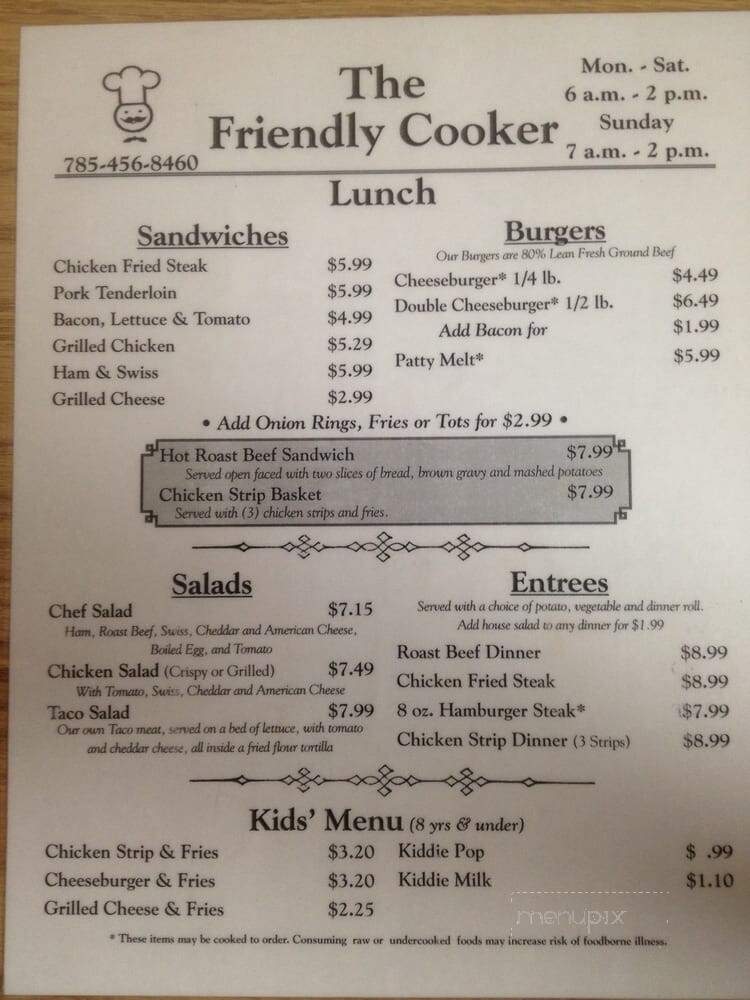 Friendly Cooker - Wamego, KS