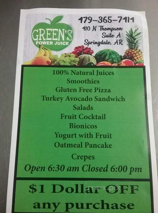 Green's Power Juice - Springdale, AR