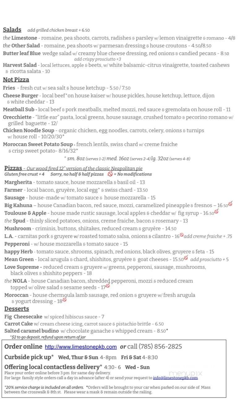 Limestone Pizza Kitchen Bar - Lawrence, KS